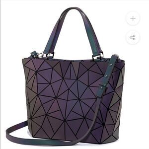 Hot One Geometric Luminous Shoulder Bag with Crossbody Strap